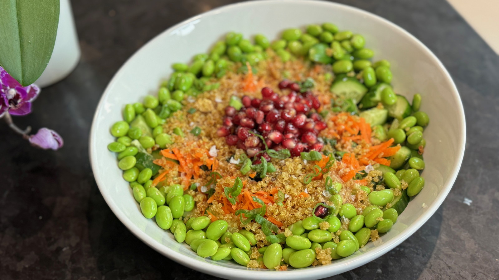 Image of Crispy Quinoa Edamame Kale Salad