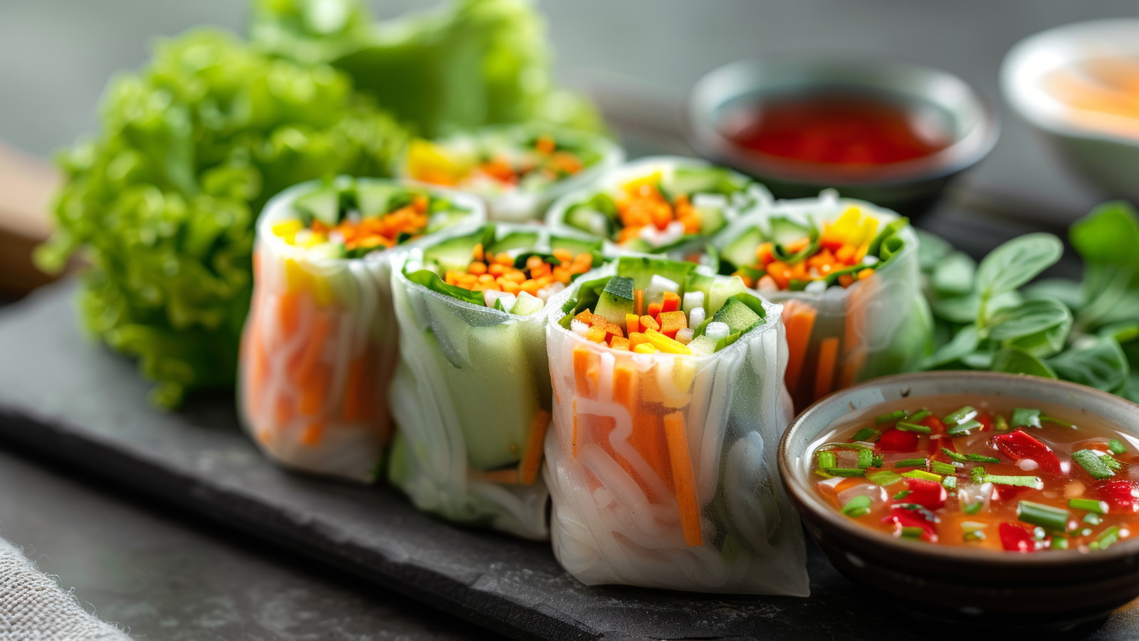 Image of Fresh Rice Paper Veggie Wraps