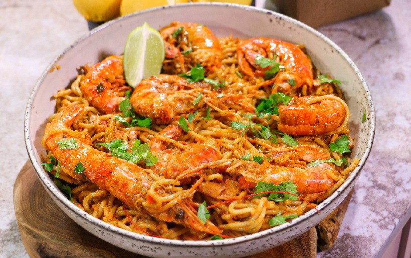Piri Piri Prawn Pasta
