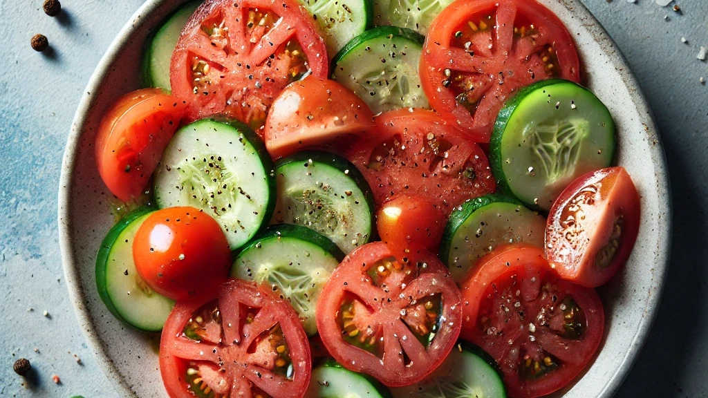 Image of Cucumber/Tomato Salad w/Grapefruit Vinaigrette