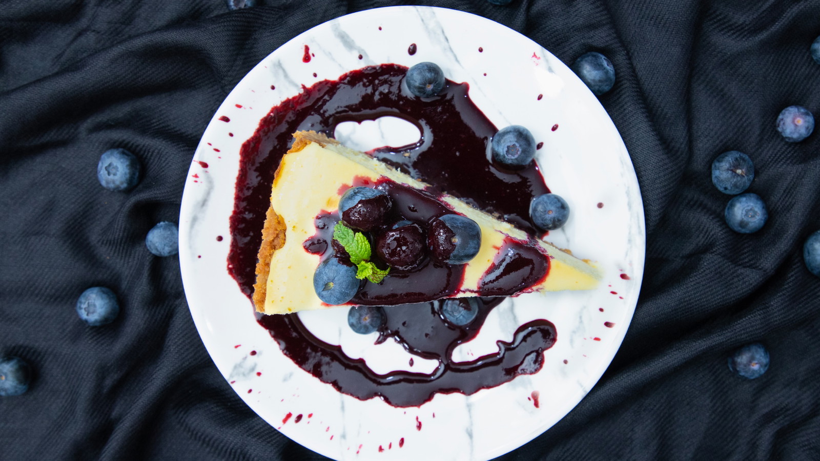 Image of Baked Cheese Cake with Blueberry topping