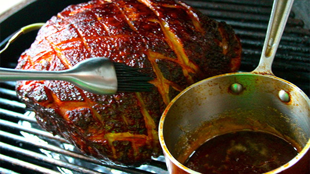 Image of Double Smoked Ham with Peach-Pomegranate Glaze