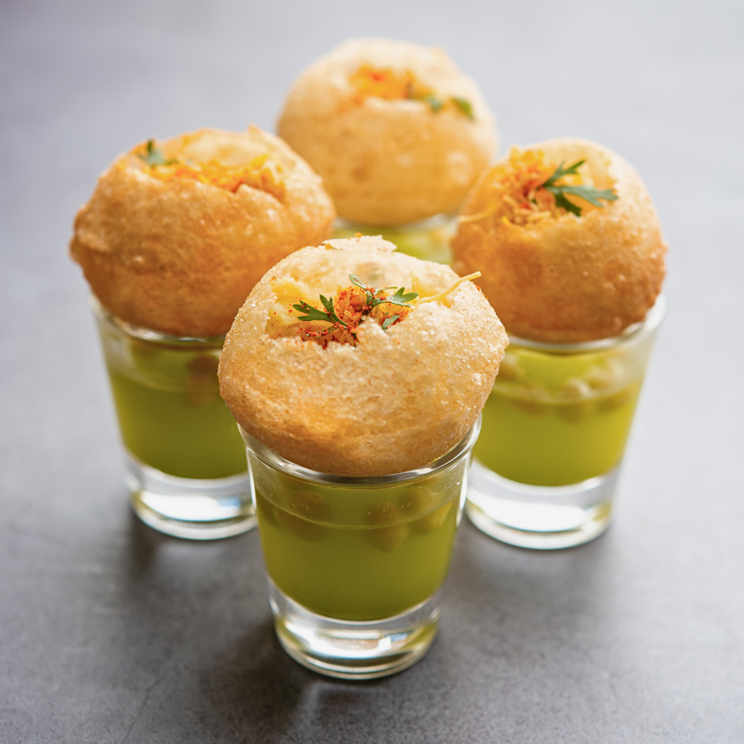 Image of Pan Puri with Mint Cilantro Sauce