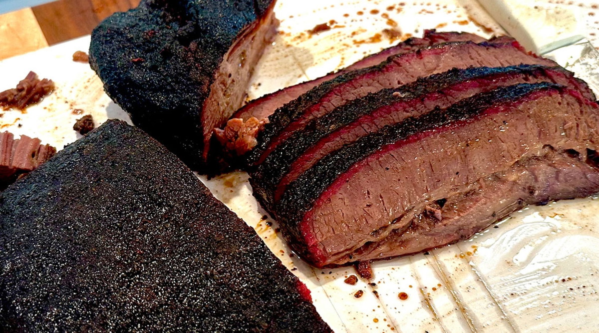 Brisket on the Jambo Pit