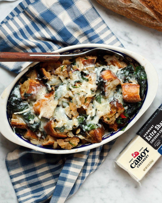 Image of Baked Swiss Chard Cheddar Casserole