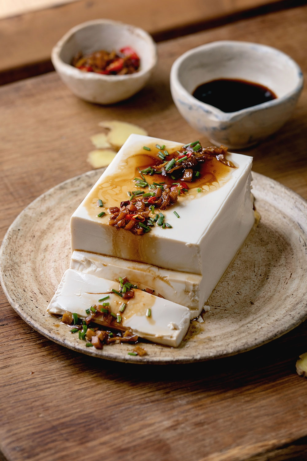 Tofu com molho de soja e especiarias