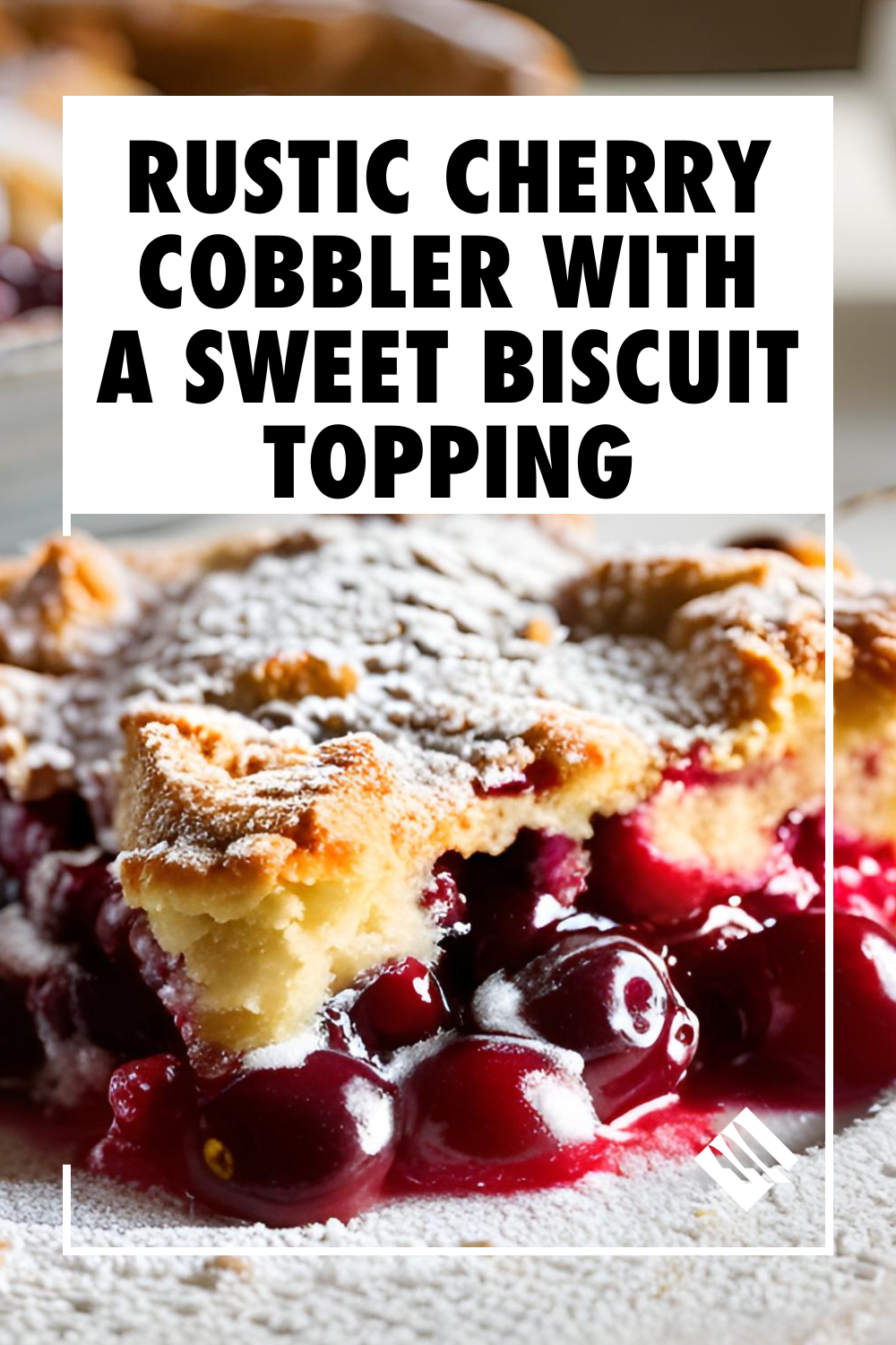 Rustic Cherry Cobbler With a Sweet Biscuit Topping