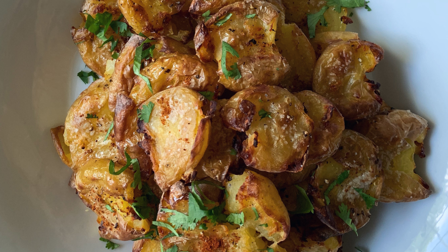 Image of Crispy Smashed Potatoes with Garam Masala