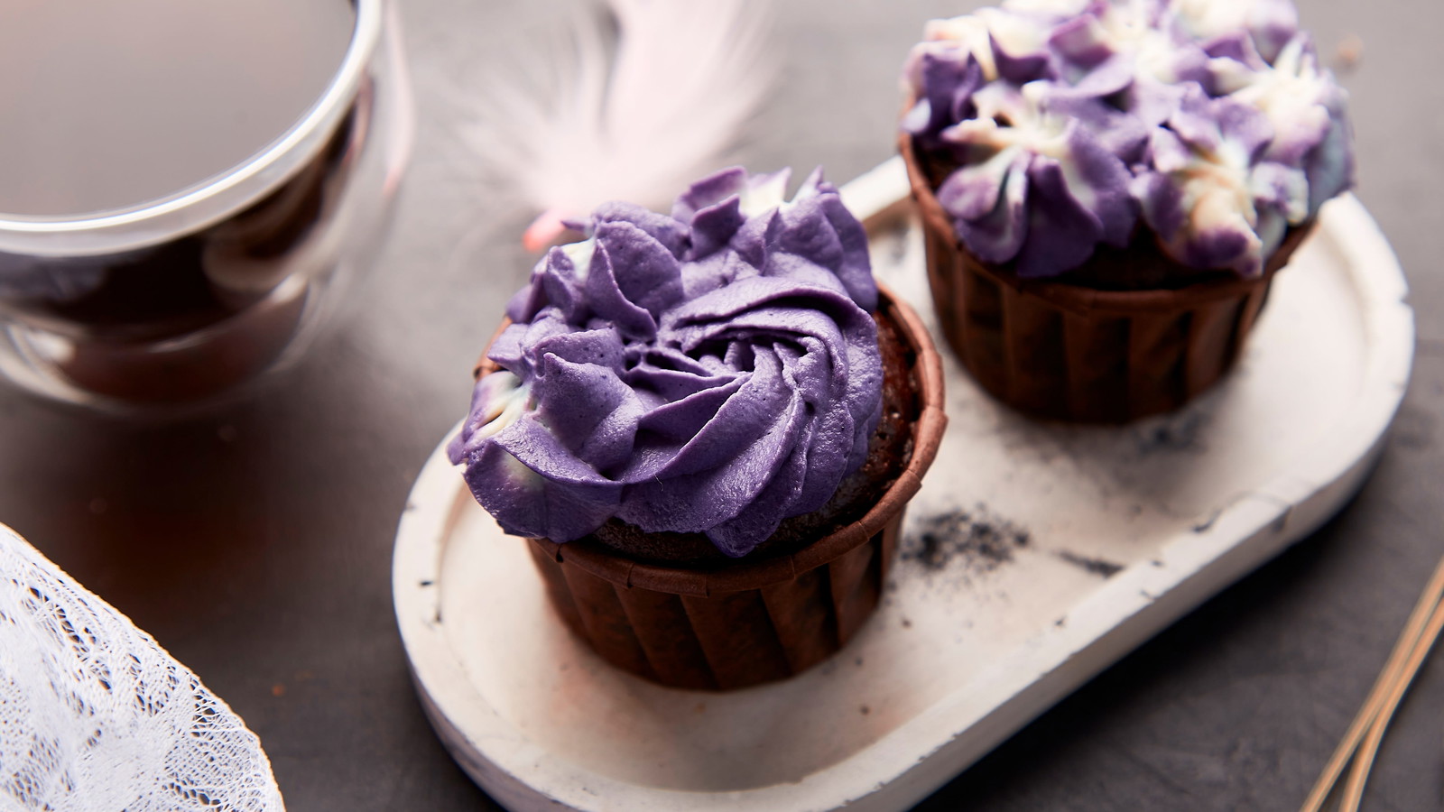 Image of Decadent Maqui Berry Purple Chocolate Cupcakes Recipe