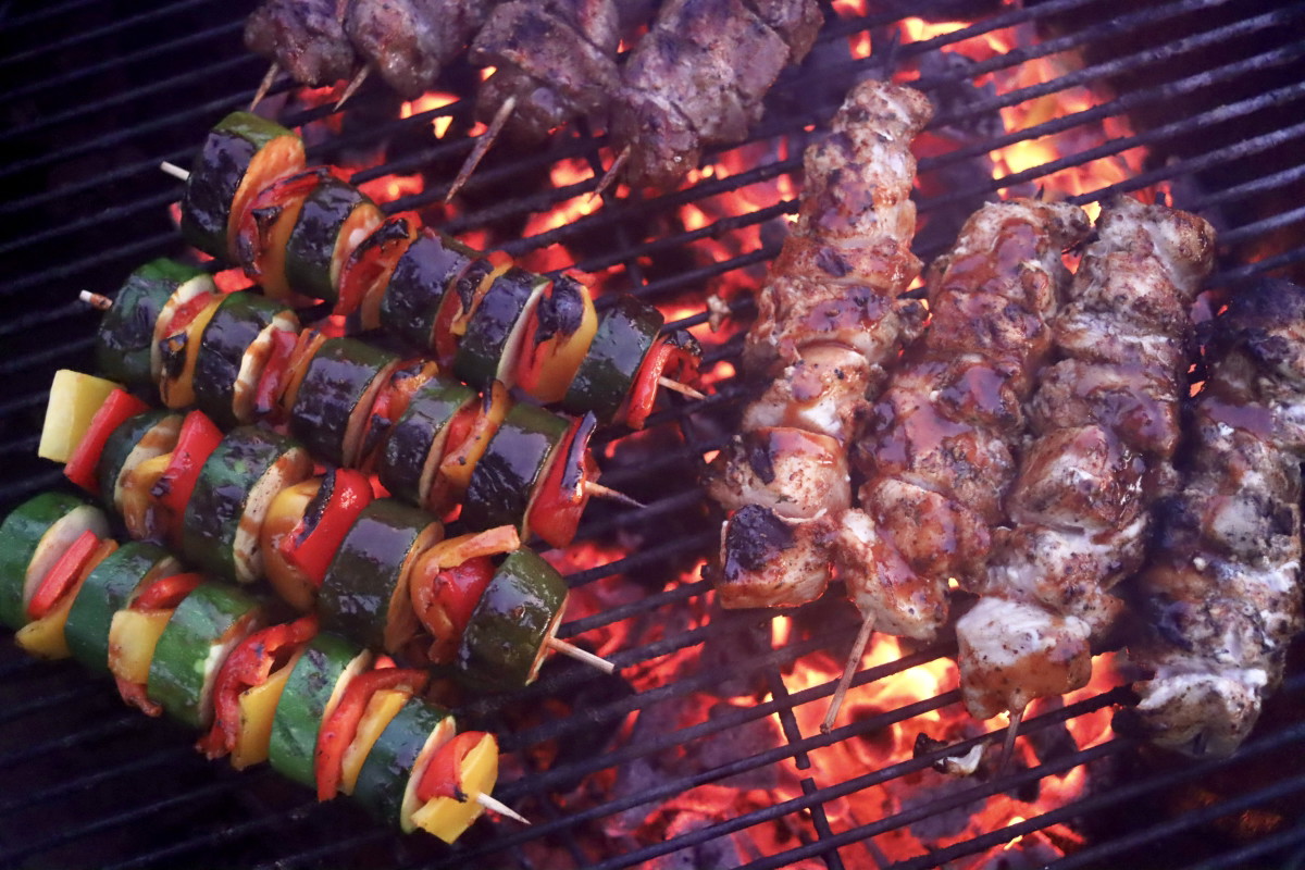 Chicken & Steak Summer Skewers