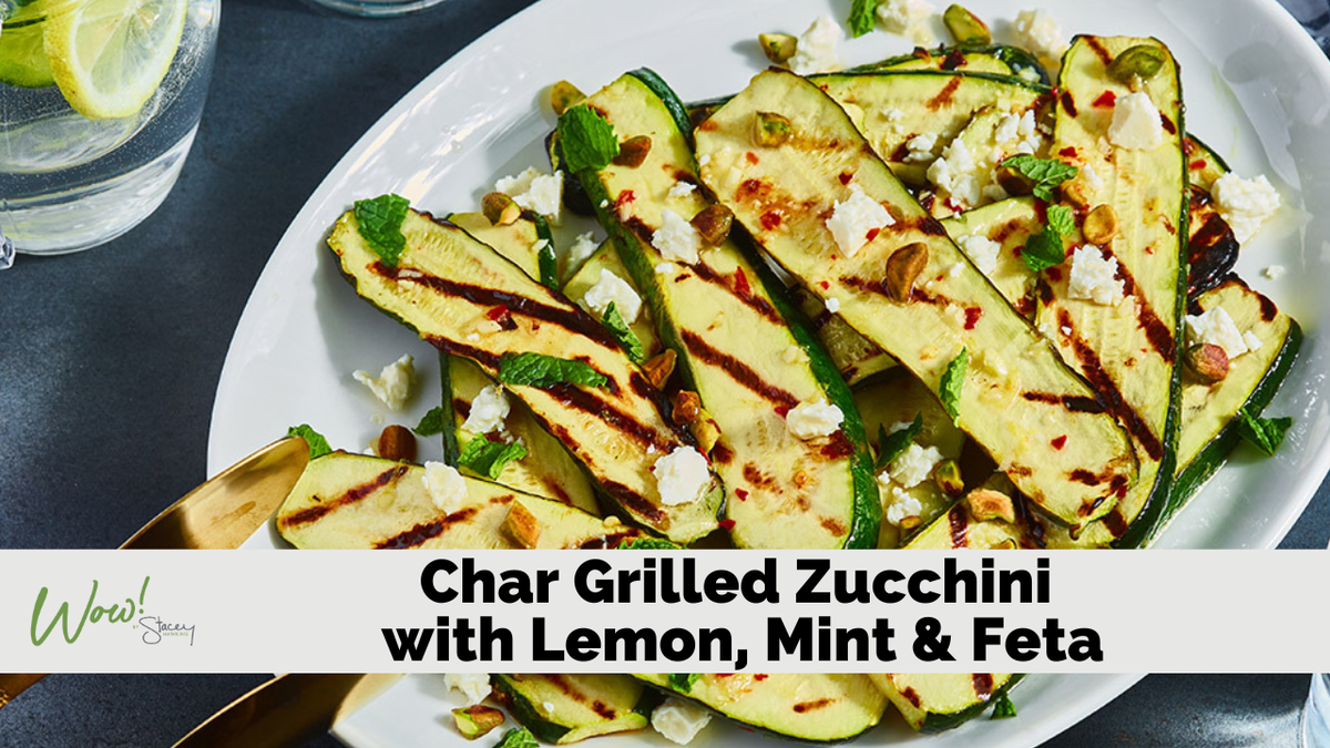 Char-grilled Zucchini with Lemon, Mint & Feta