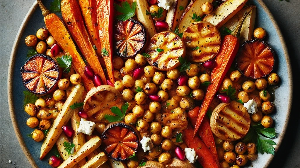 Image of Sweet and Spicy Roasted Carrots, Parsnip