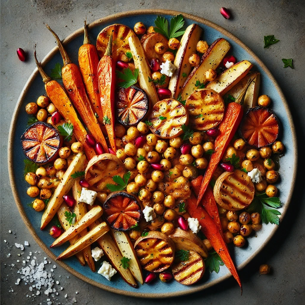 Sweet and Spicy Roasted Carrots, Parsnip
