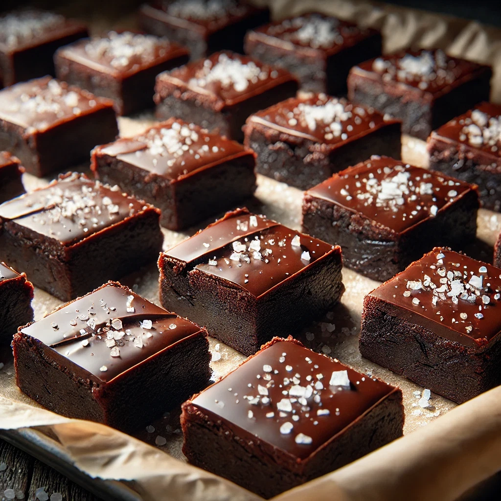 Chocolate Truffle Brownies w/French Sea Salt