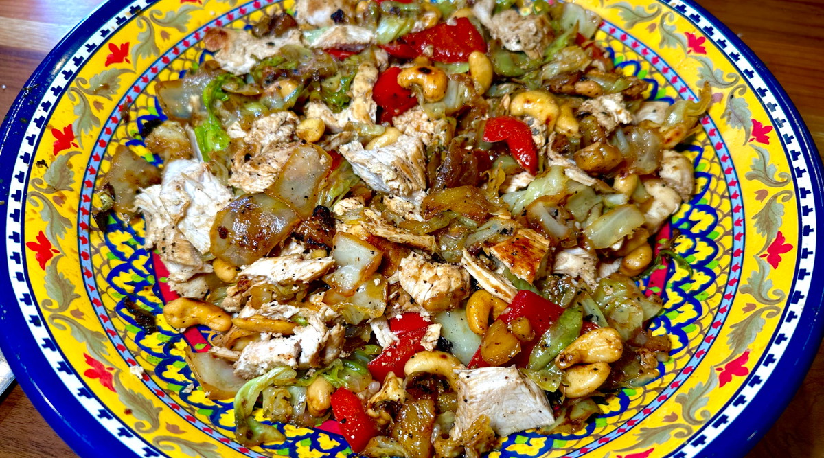 Big Poppa’s Pickle Brined Chicken with Pineapple Cashew Cabbage