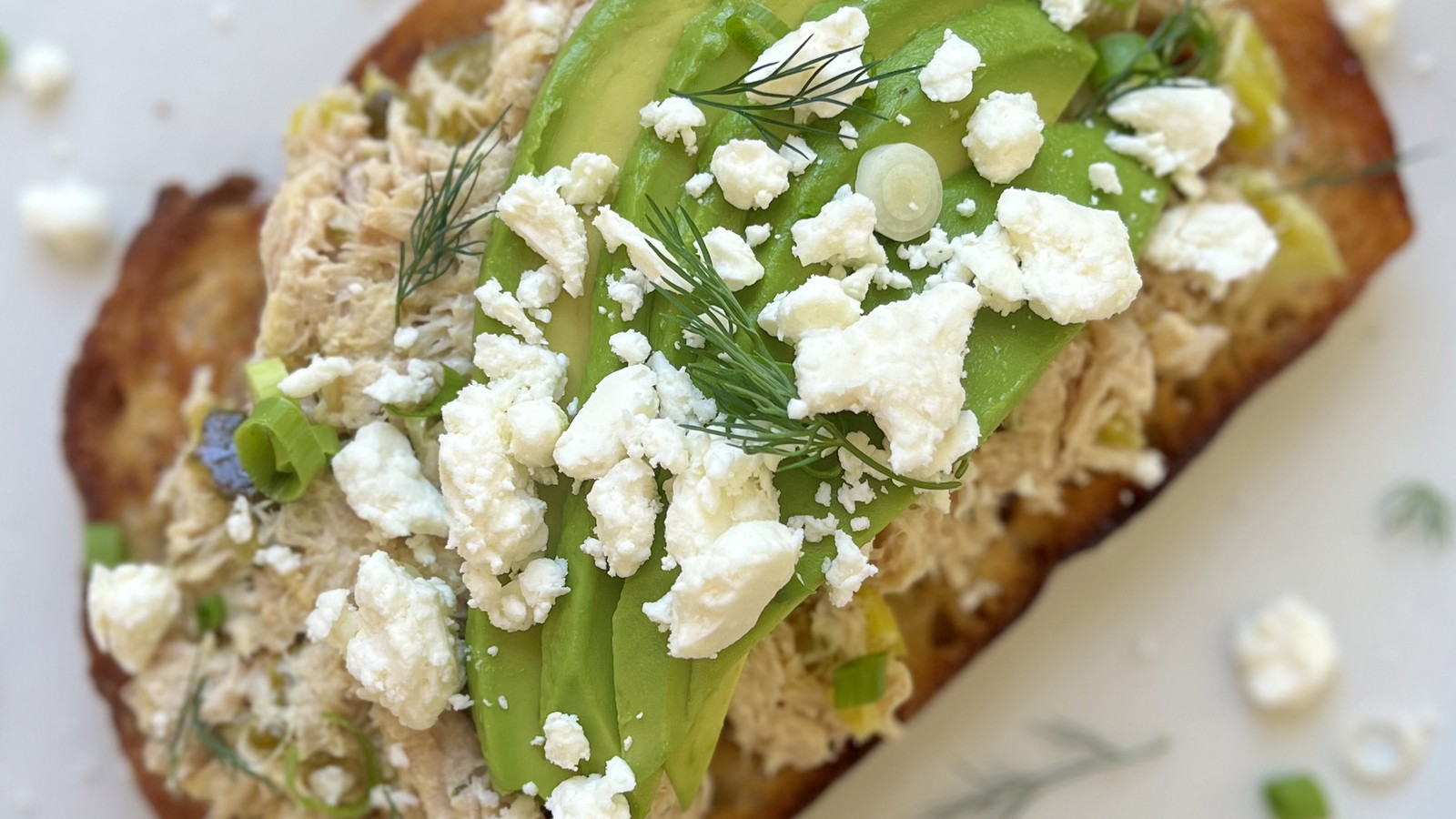 Image of Tuna Toast with Avocado and Feta