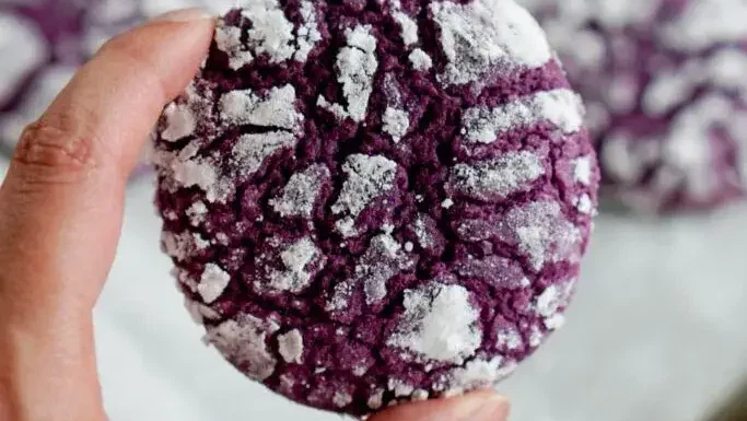 Image of Ube Crinkle Cookies