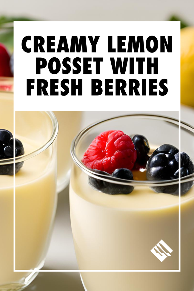 Image of Creamy Lemon Posset with Fresh Berries