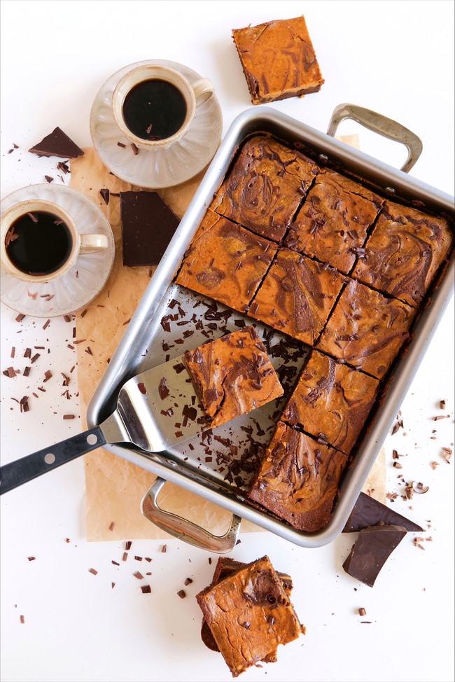 Image of Pumpkin Swirl Brownies