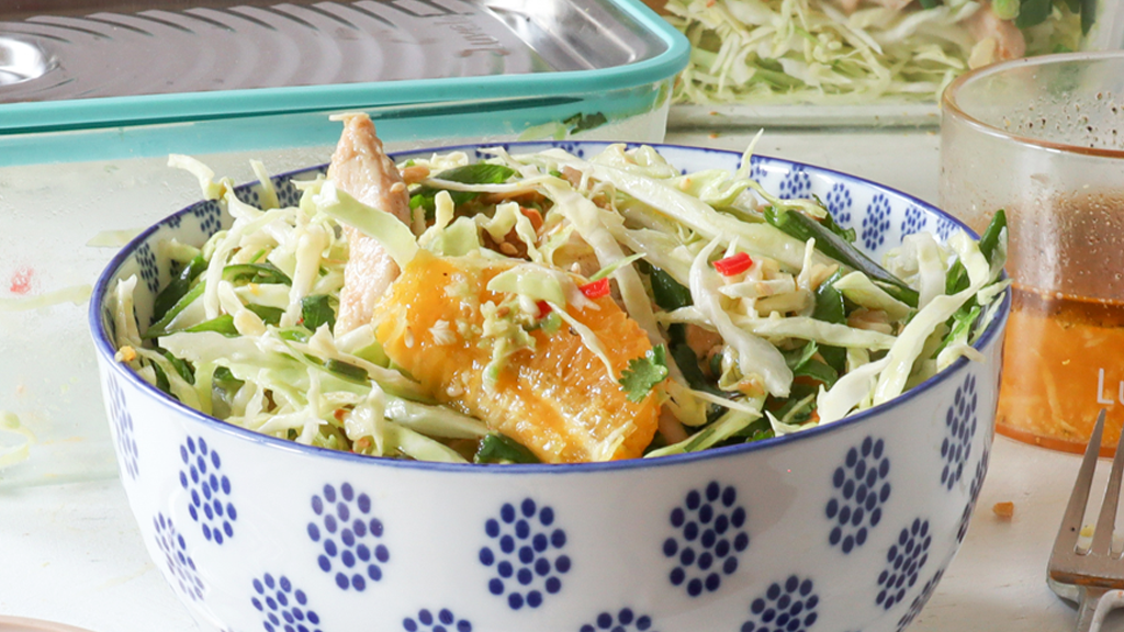 Image of Orange and sesame chicken salad meal prep