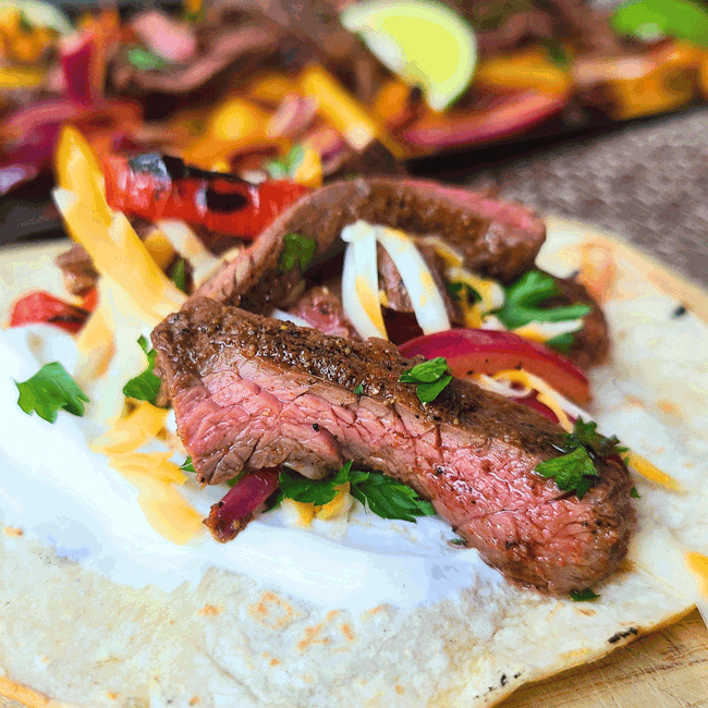 Image of Grilled Bison Skirt Steak Fajitas 