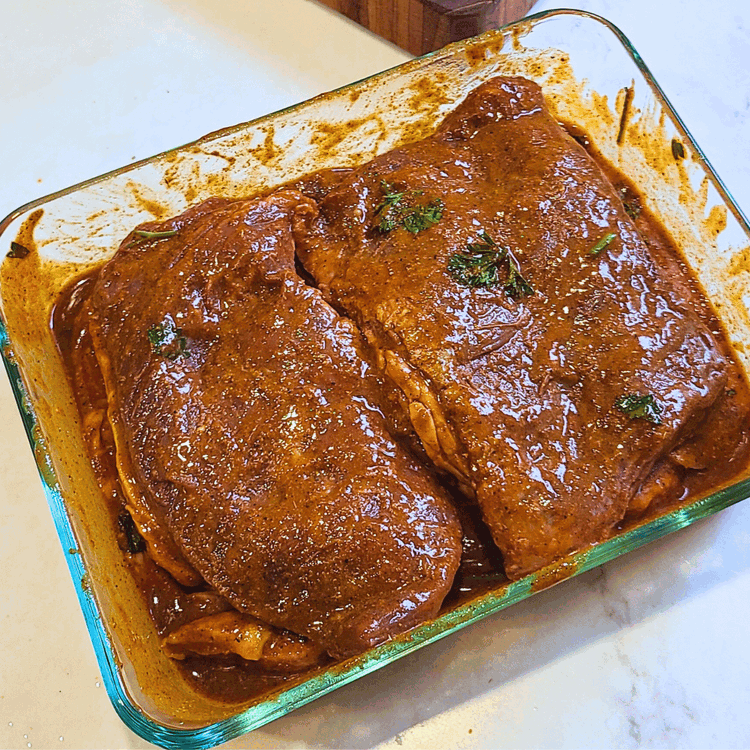 Image of Coat the bison skirt steak with the marinade, ensuring it is fully covered. Cover and refrigerate for 2-4 hours or overnight.