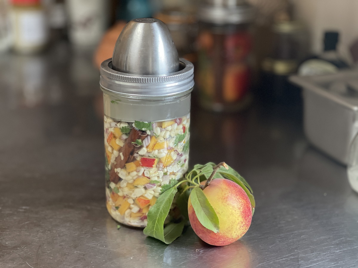 Fermented Peach and Corn Salsa