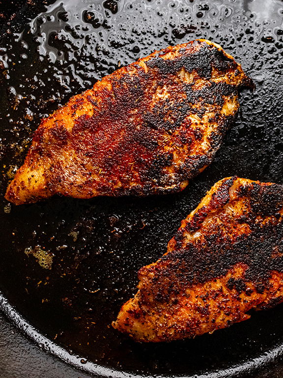 Image of Place 2 portions of catfish on hot skillet and cook...