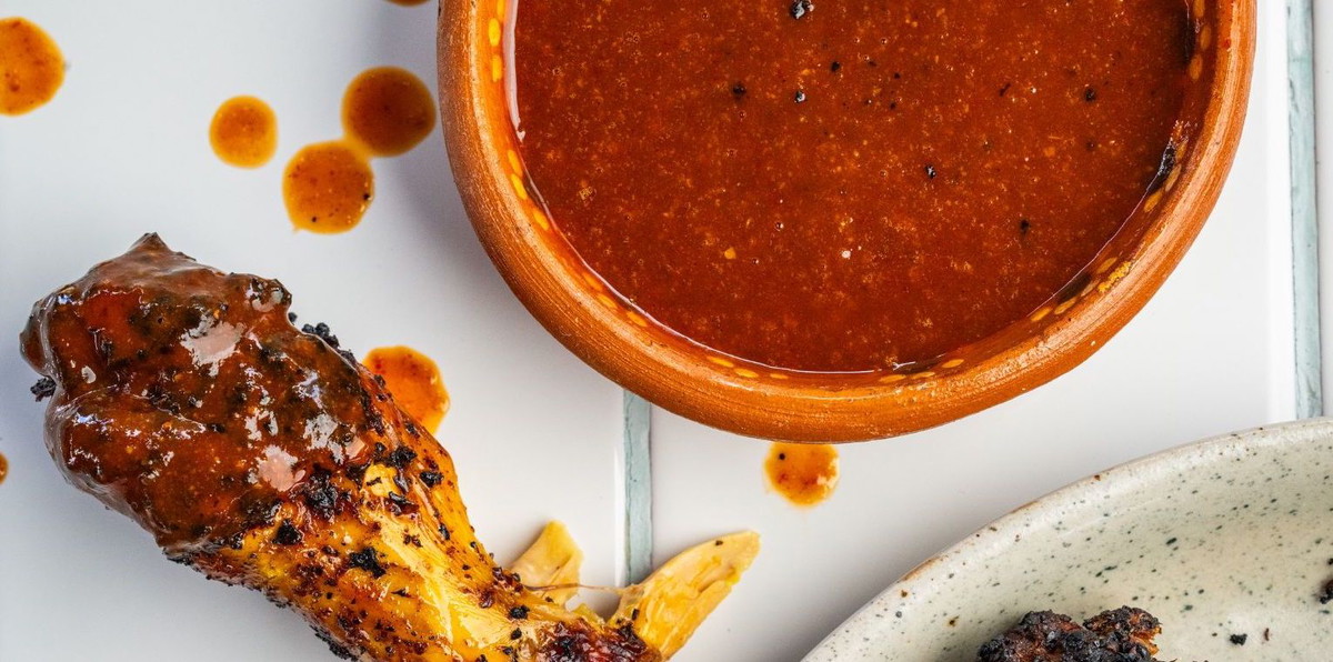 Spicy Dry-Rubbed Chicken Wings with Piloncillo Chipotle Dipping Sauce