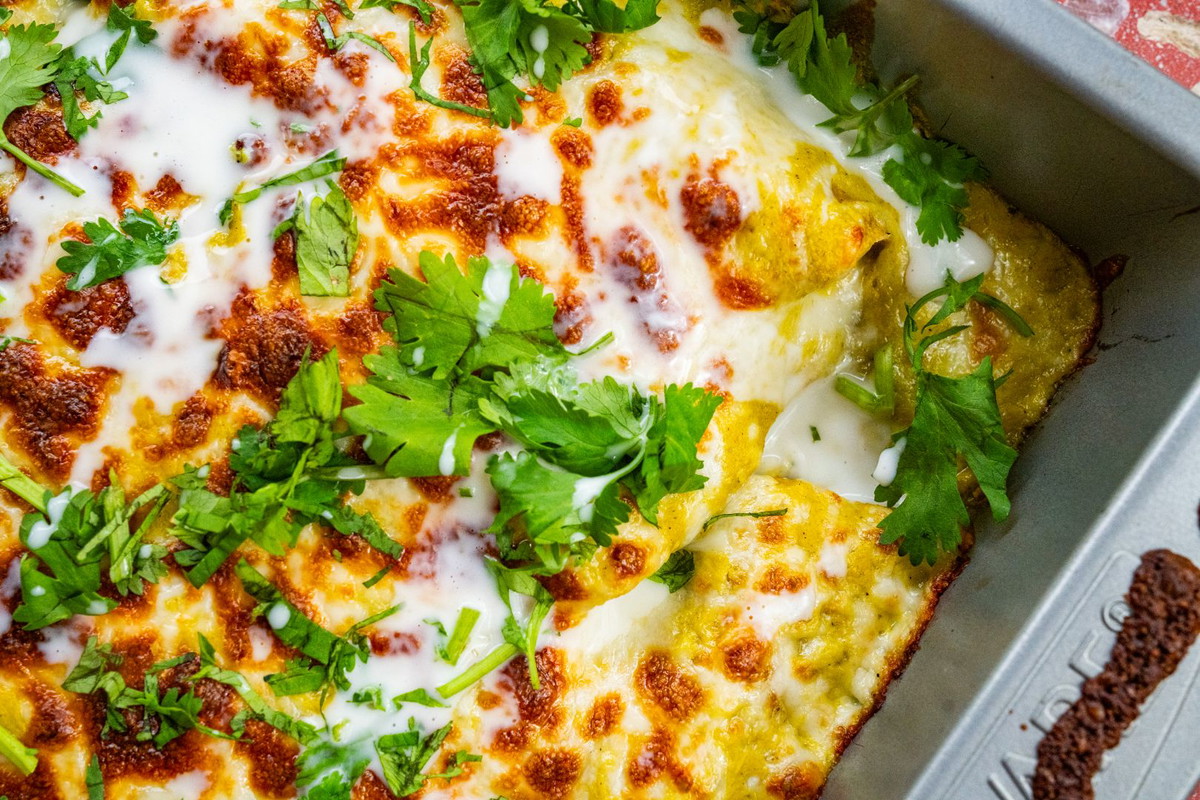 Summer Corn Enchiladas Suizas