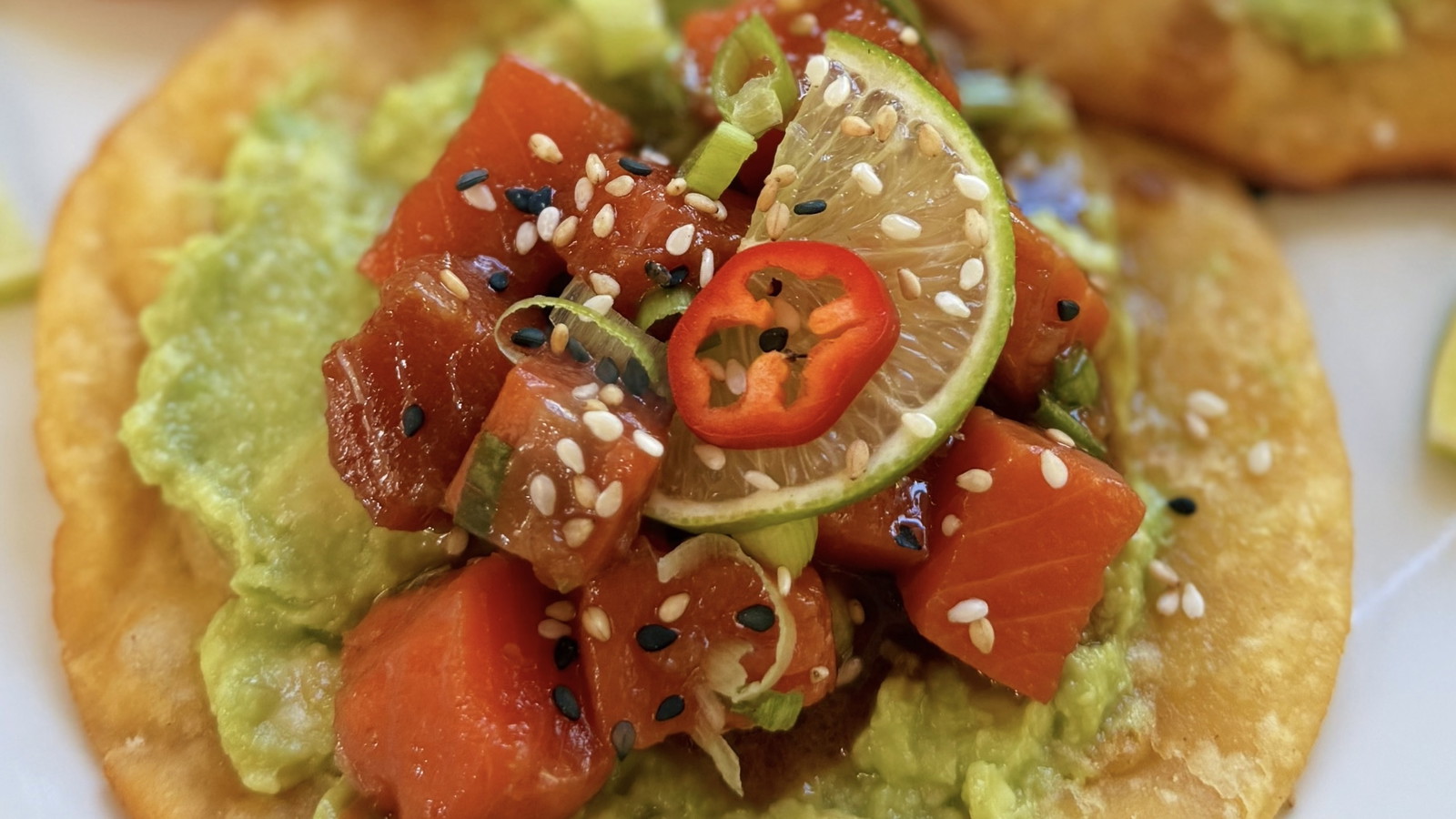 Image of Sockeye Salmon Tostadas 