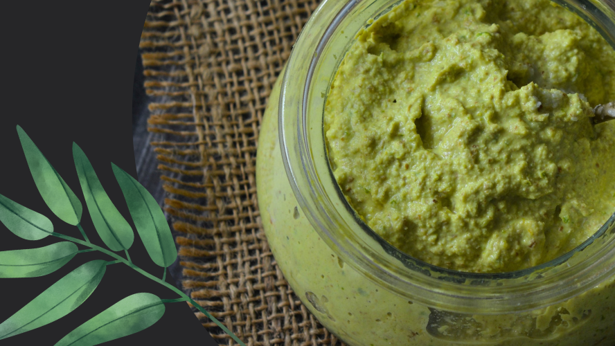 Image of Zucchini Cilantro Chutney with Coconut Curry Masala