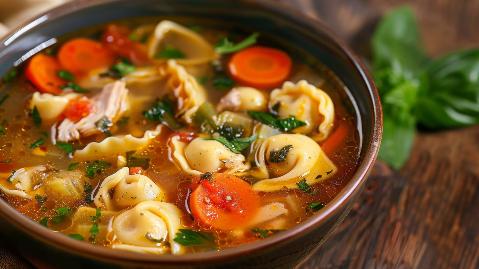 Image of Rustic Italian Tortellini Soup