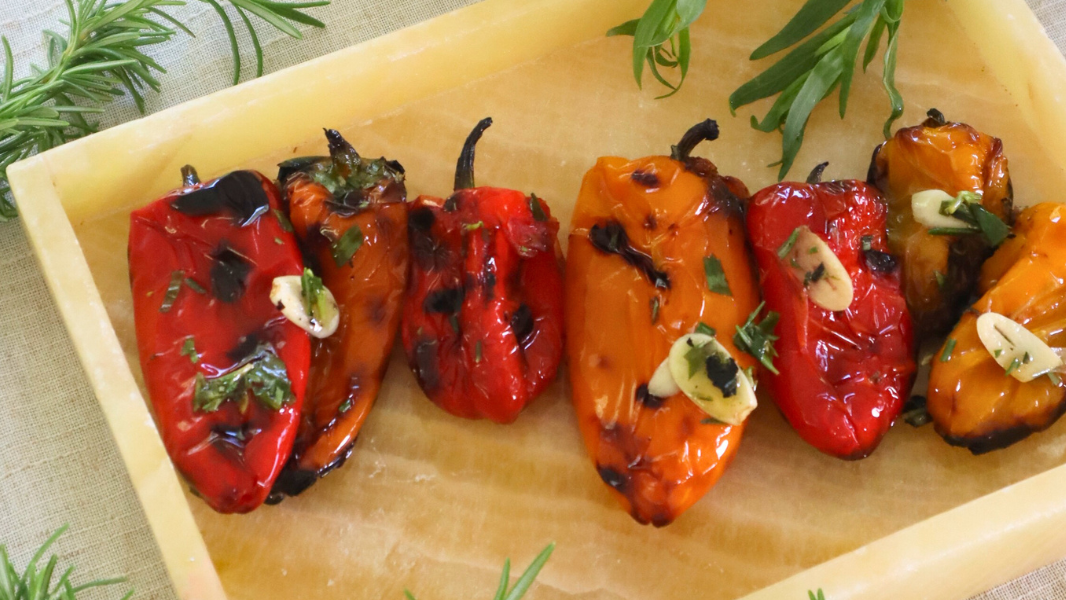 Image of Grilled and Marinated Sweet Mini Peppers 