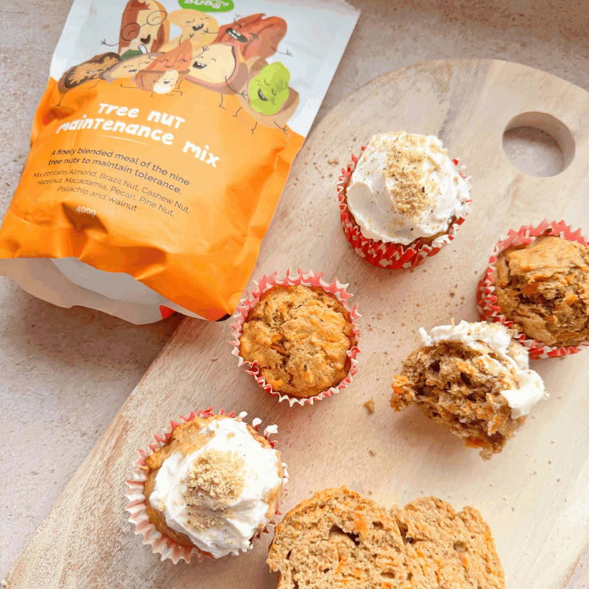 Healthy Carrot Cake Muffins