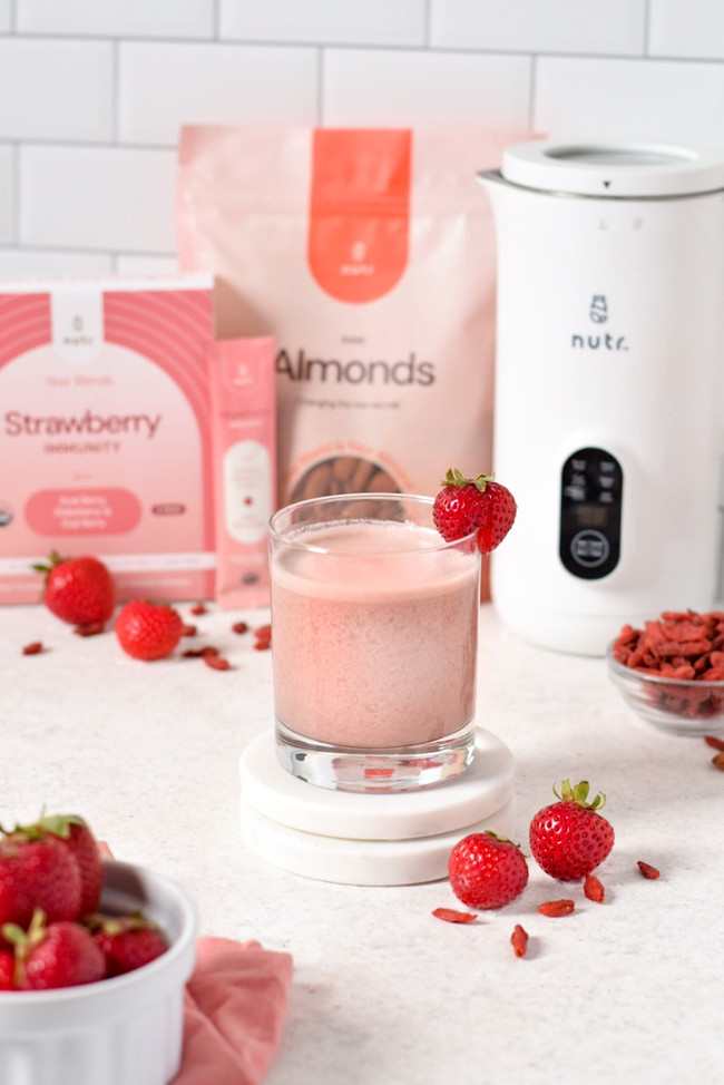 Image of Vanilla Strawberry Almond Milk