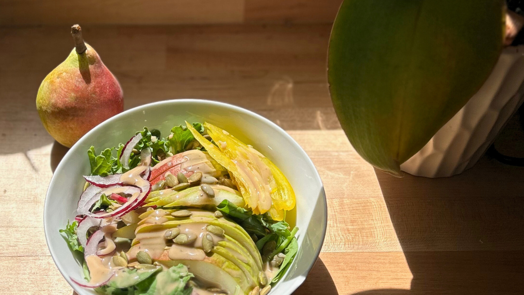 Image of Autumn Market Salad with Maple Tahini Dressing