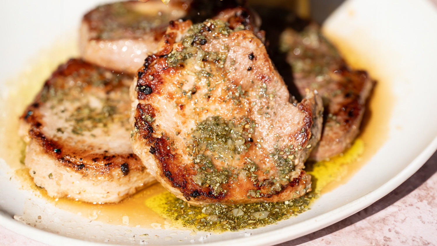 Image of Pork Steaks with Saltbush Butter Sauce