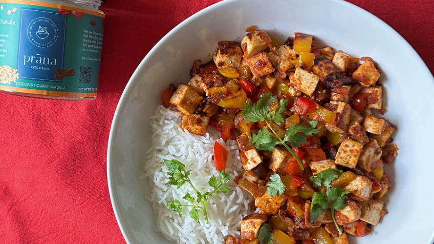 Image of Tofu Stir Fry with Coconut Curry Masala