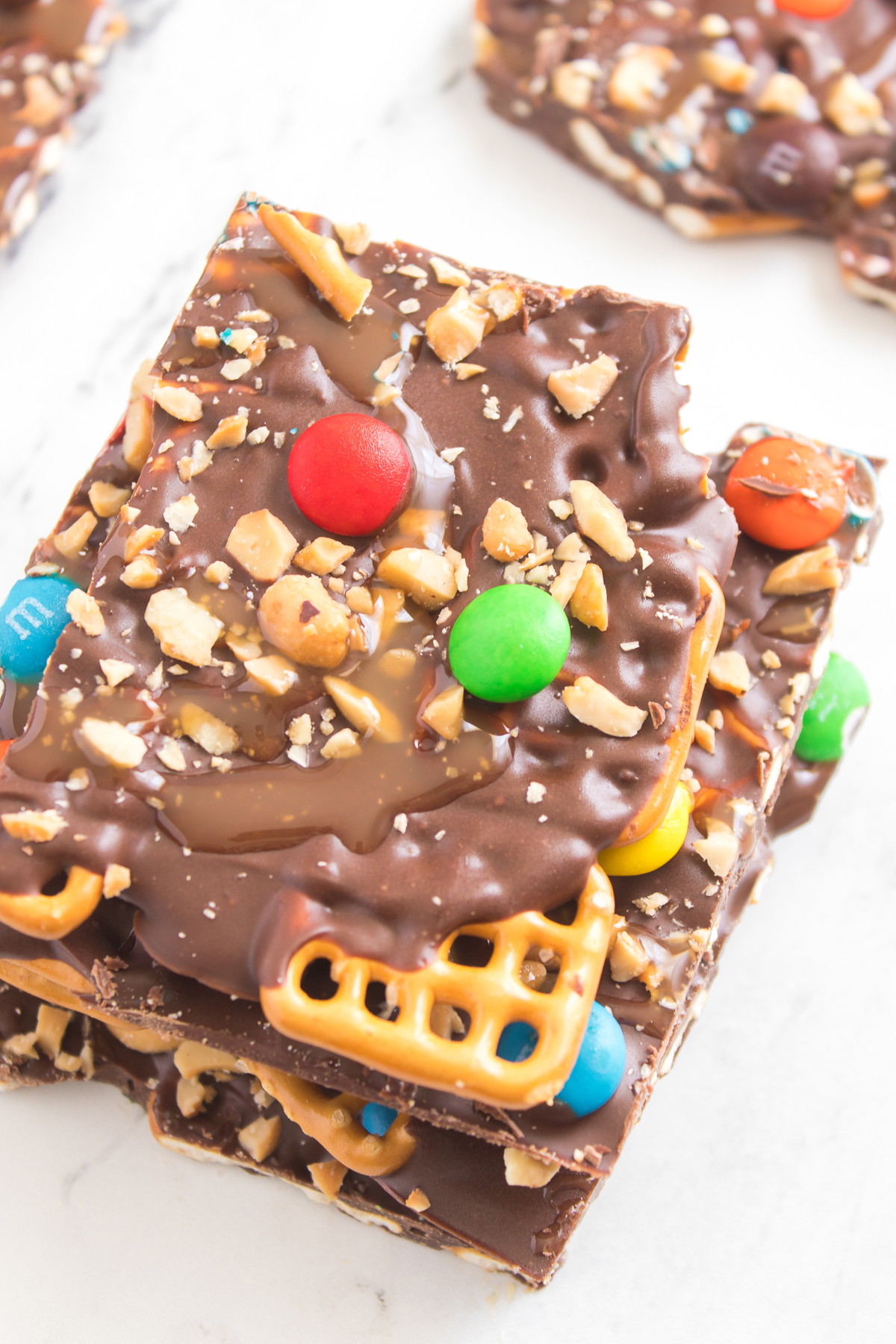 Chocolate Caramel Pretzel Bark