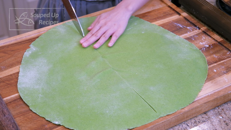 Image of During the rolling, feel free to sprinkle cornstarch to prevent sticking. I know some of you will ask, why don’t you use bread flour. Well, bread flour contains gluten, and gluten tends to connect to each other as you roll,...