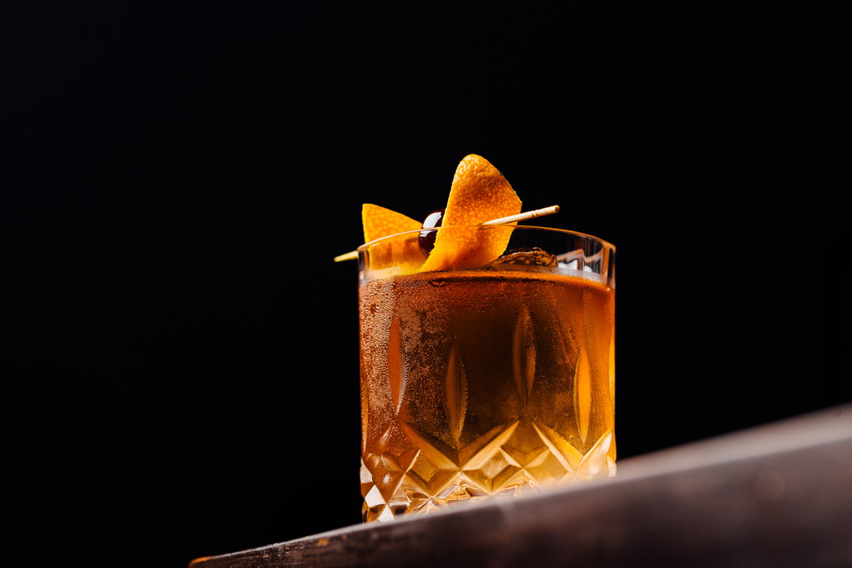 Classic Orange Old Fashioned with Citrus Wheel Garnish