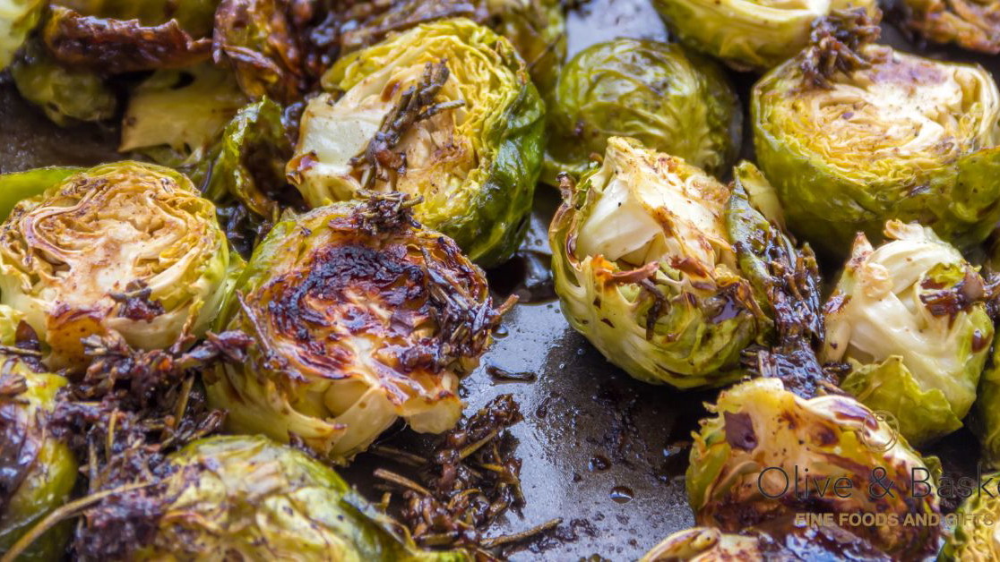 Image of Smoky Maple Bourbon Roasted Brussel Sprouts