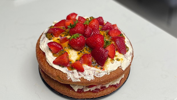 Image of Passion Fruit Victoria Sponge Cake