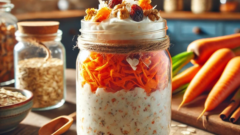 Image of Carrot Cake Overnight Oats Recipe