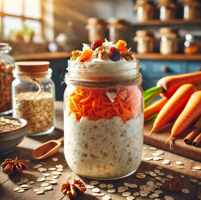 Image of Carrot Cake Overnight Oats Recipe