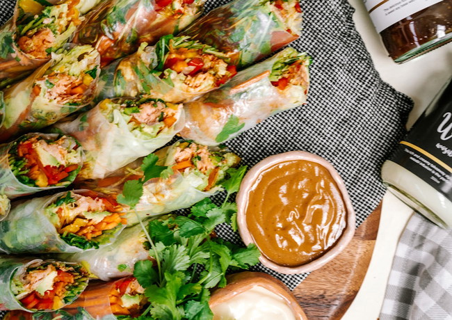 Image of Pork & Prawn Rice Paper Rolls