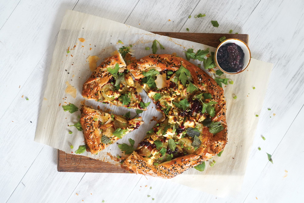 Potato, Beetroot & Feta Galette