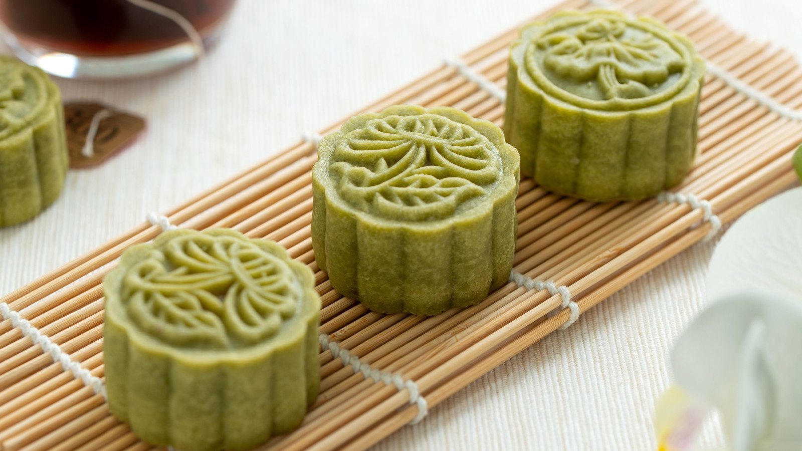 Image of Gâteau de lune au thé vert matcha