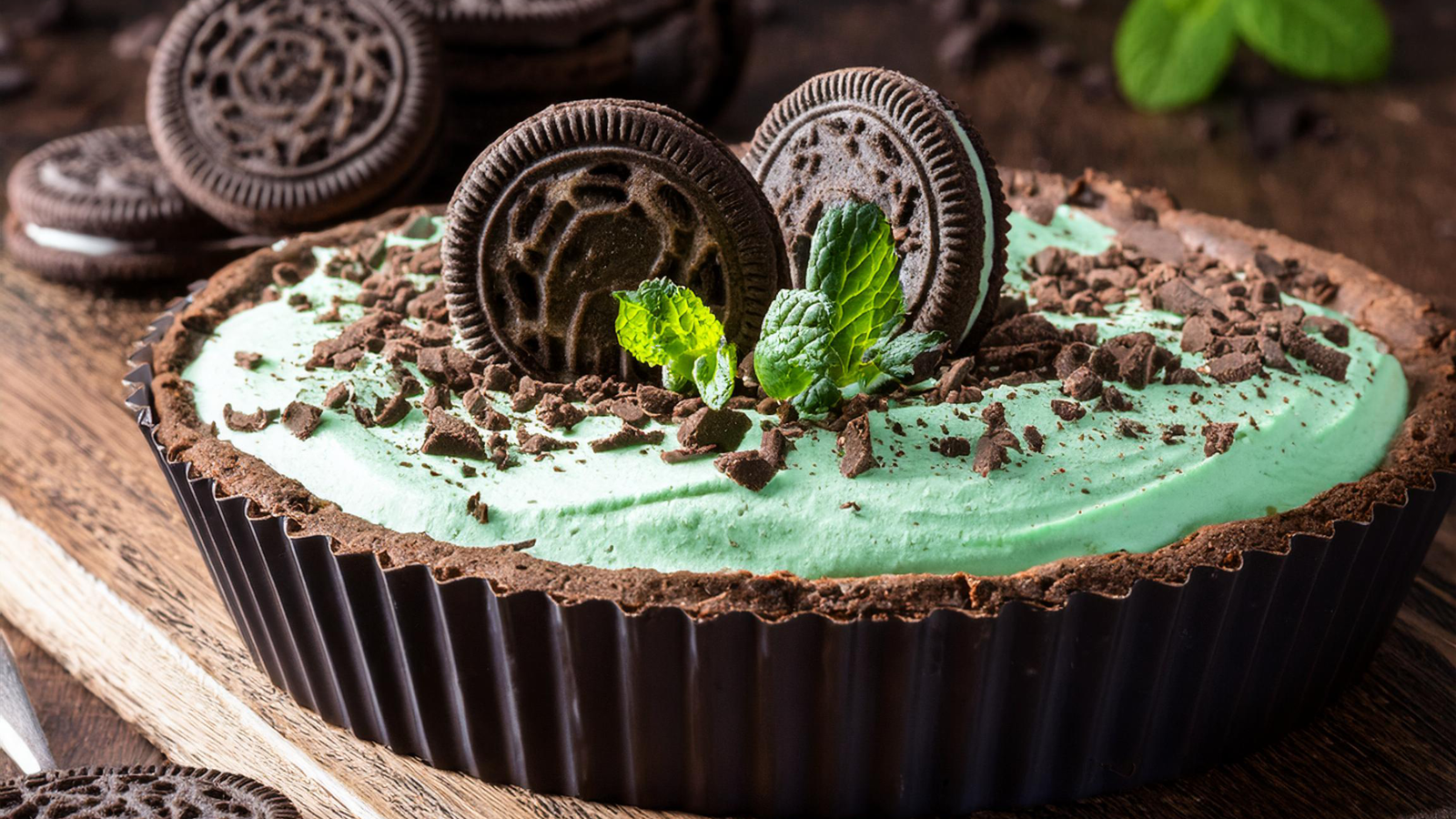 Image of Chocolate Grasshopper Ice Cream Tart